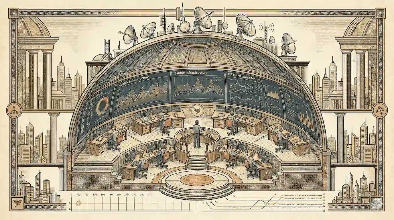Bilişim sistemleri tüm sistemin tek yerden denetlendiği monitöring yapısı