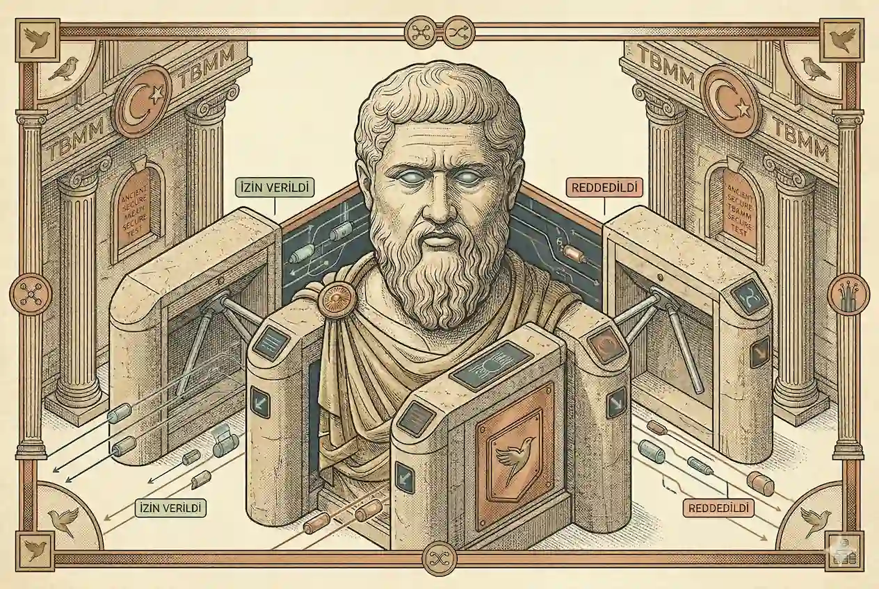 Platon büstü ve Radius ağ güvenliği turnikeleri kurumsal sistem yönetimi